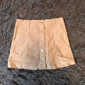 Tan mini skirt